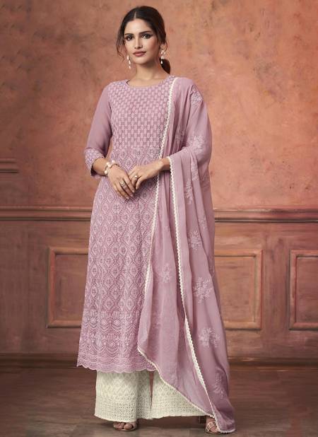 Pink Colour NOOR Maisha Festive Wear Heavy Pure Georgette Redymade Salwar Kameez Collection 3161